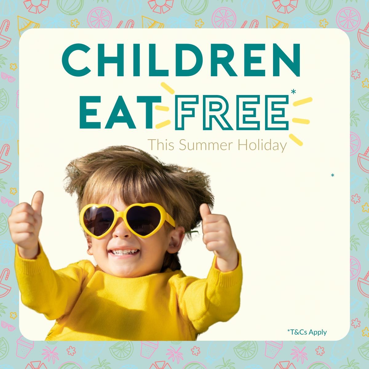 Kids eat free this Summer